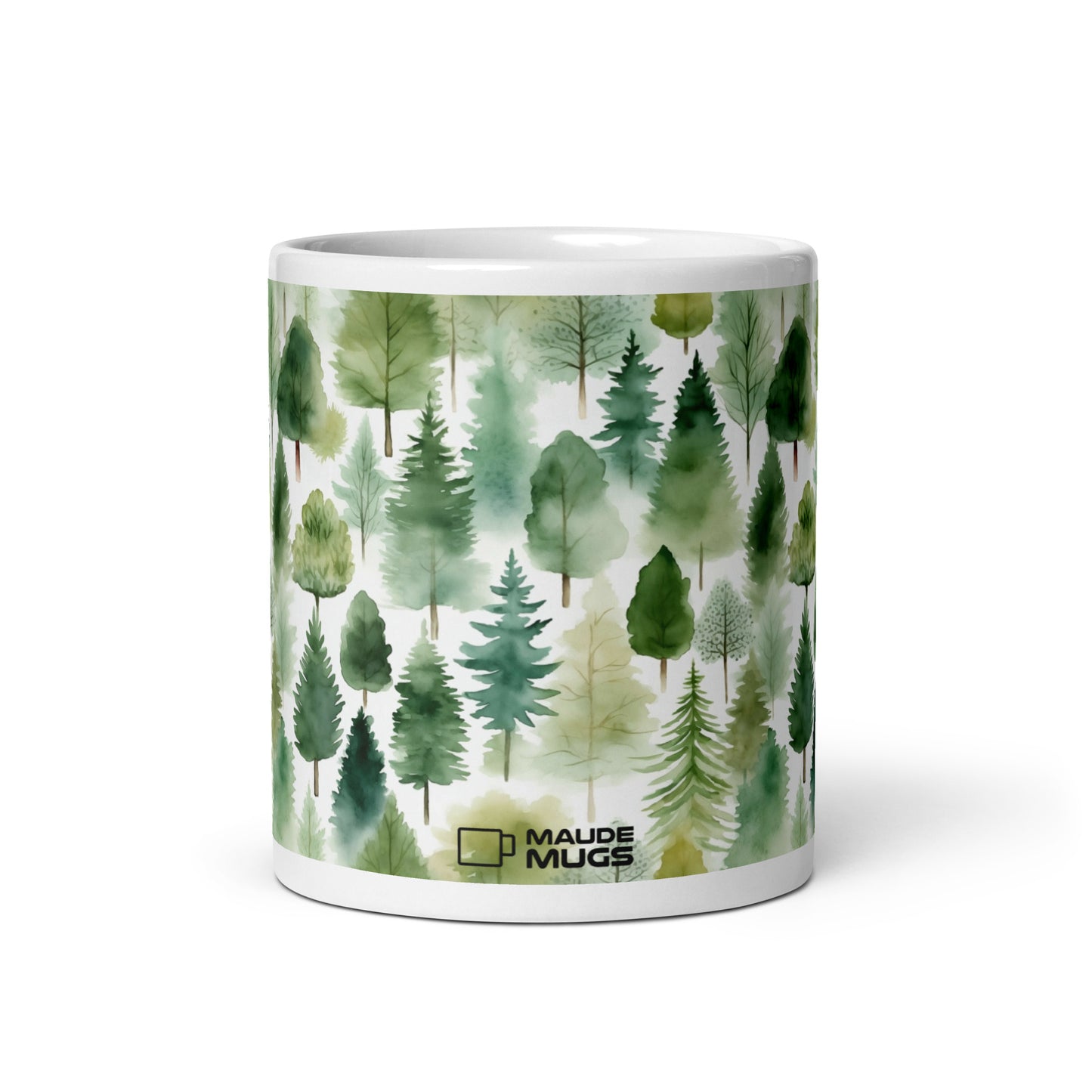Evergreen — Bough ceramic coffee mug - 11 oz - front view