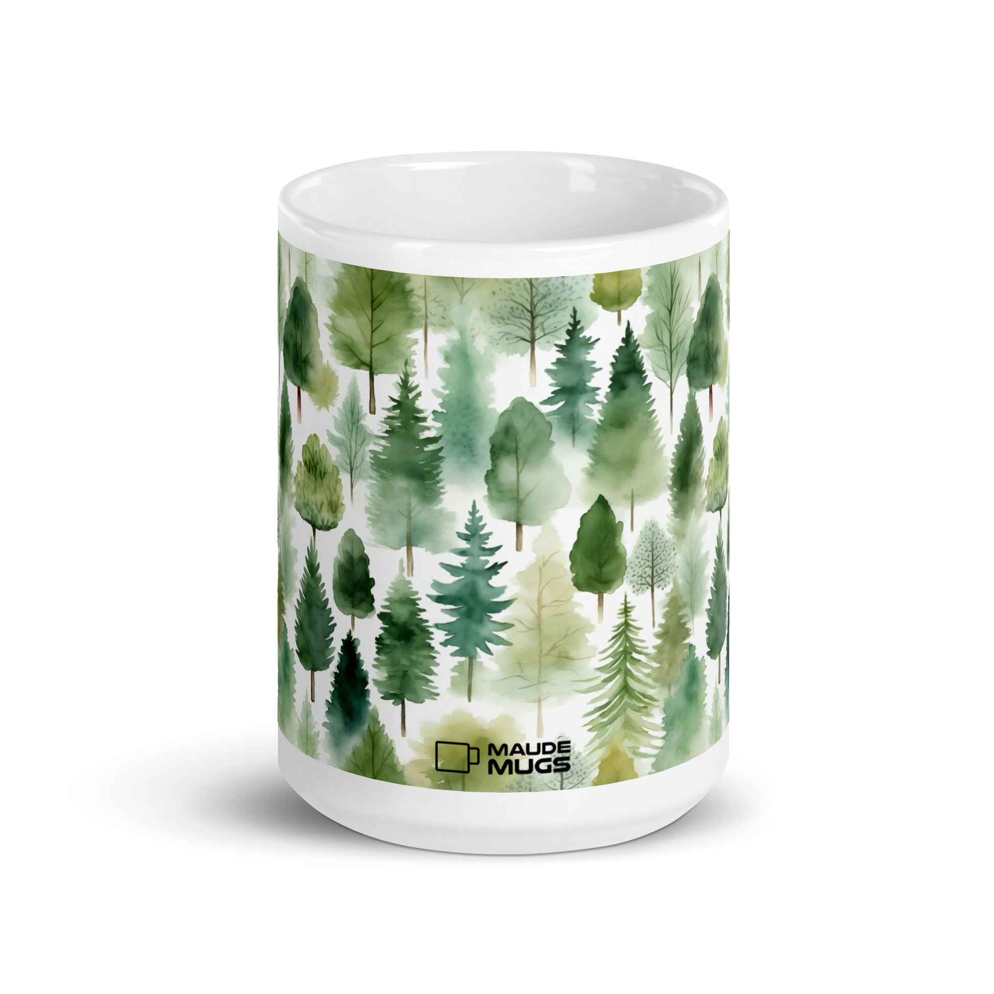 Evergreen — Bough ceramic coffee mug - 15 oz - front view