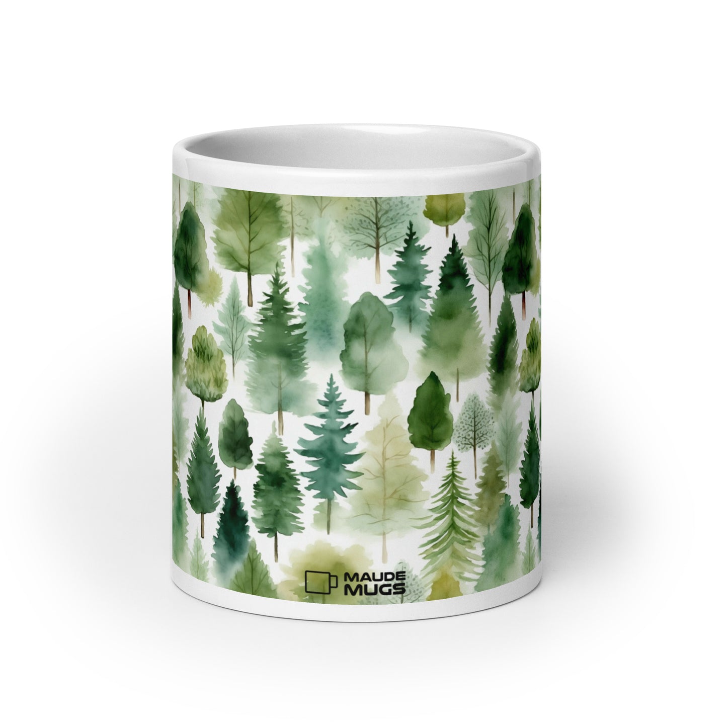 Evergreen — Bough ceramic coffee mug - 20 oz - front view