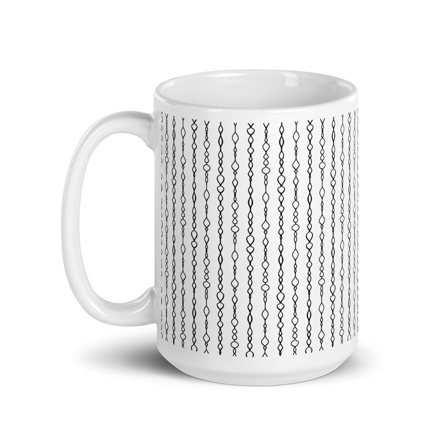 Filament Coil ceramic coffee mug - 15 oz - handle on left