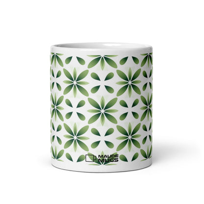 Fiore — Fern ceramic coffee mug - 11oz - front view