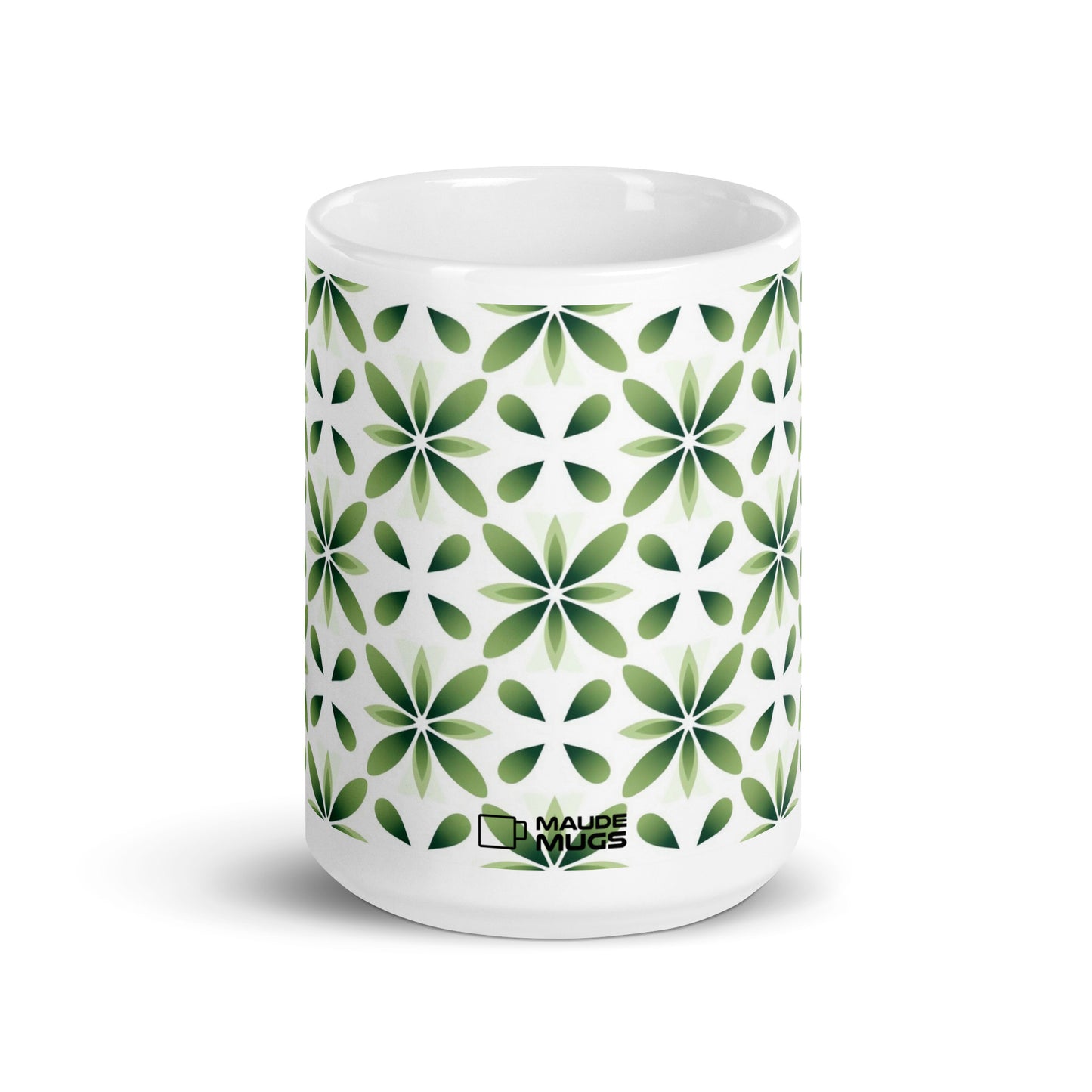Fiore — Fern ceramic coffee mug - 15oz - front view