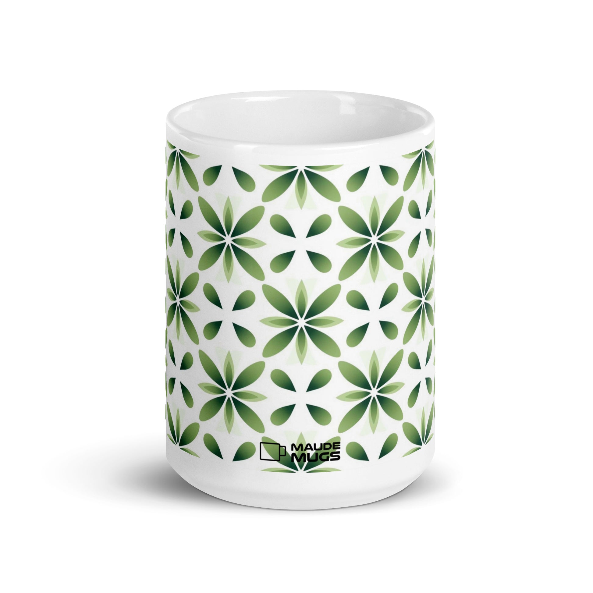 Fiore — Fern ceramic coffee mug - 15oz - front view