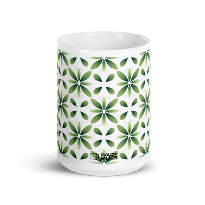 Fiore — Fern ceramic coffee mug - 15oz - front view