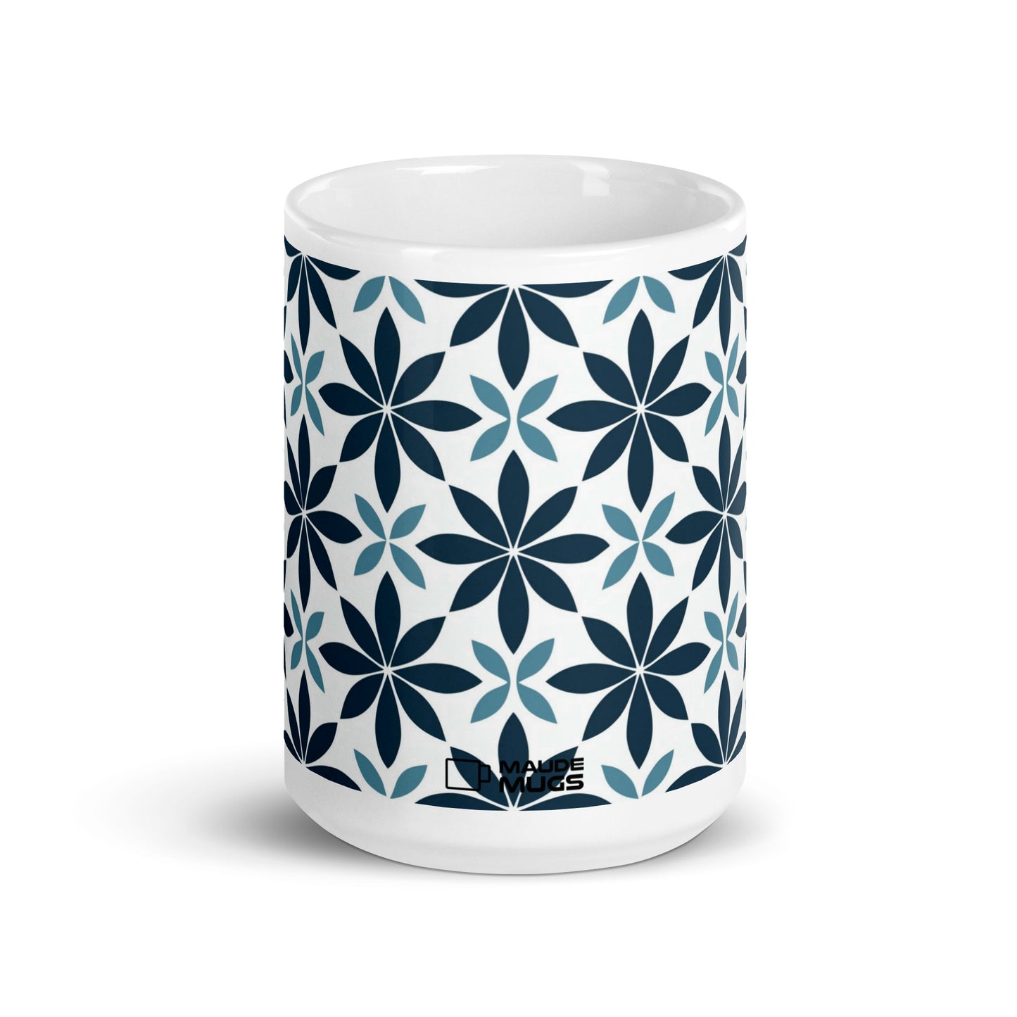 Fiore — Marine ceramic coffee mug - 15oz - front view
