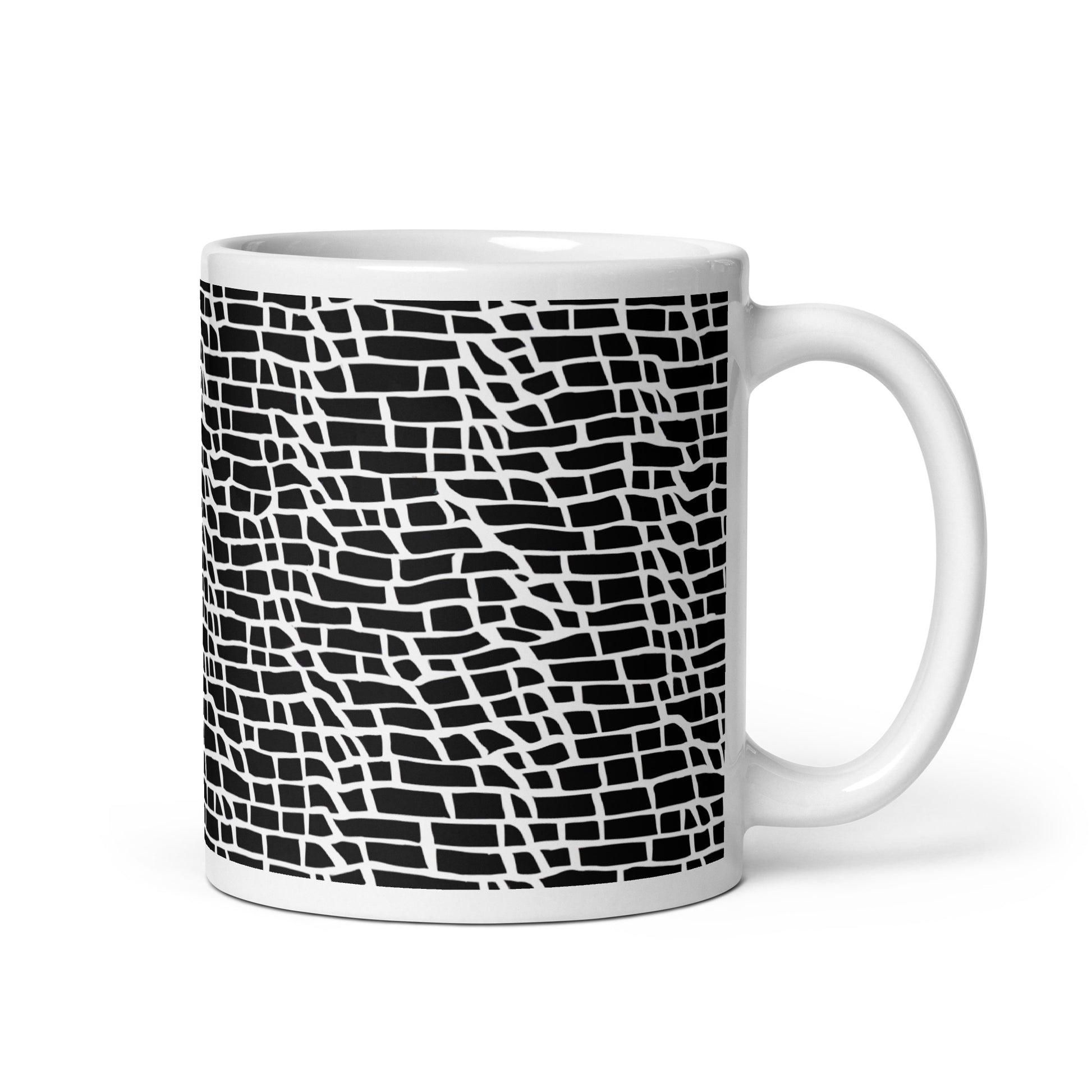 Forma Course ceramic coffee mug - 11 oz - handle on right