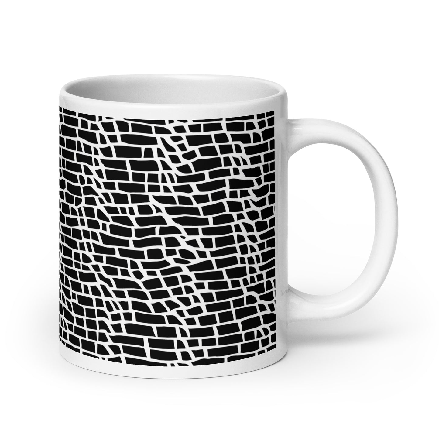 Forma Course ceramic coffee mug - 20 oz - handle on right