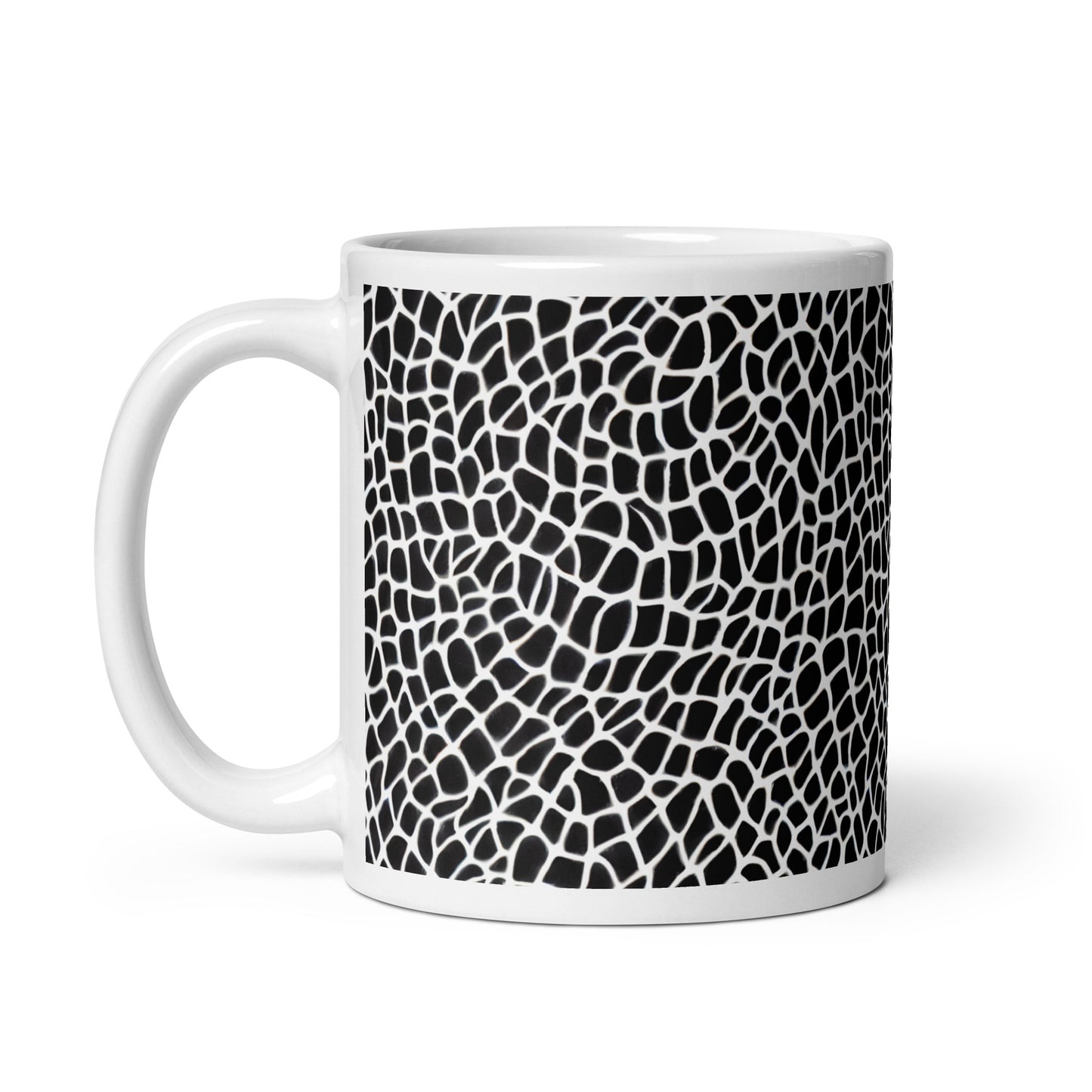 Forma Hide ceramic coffee mug - 11 oz - handle on left