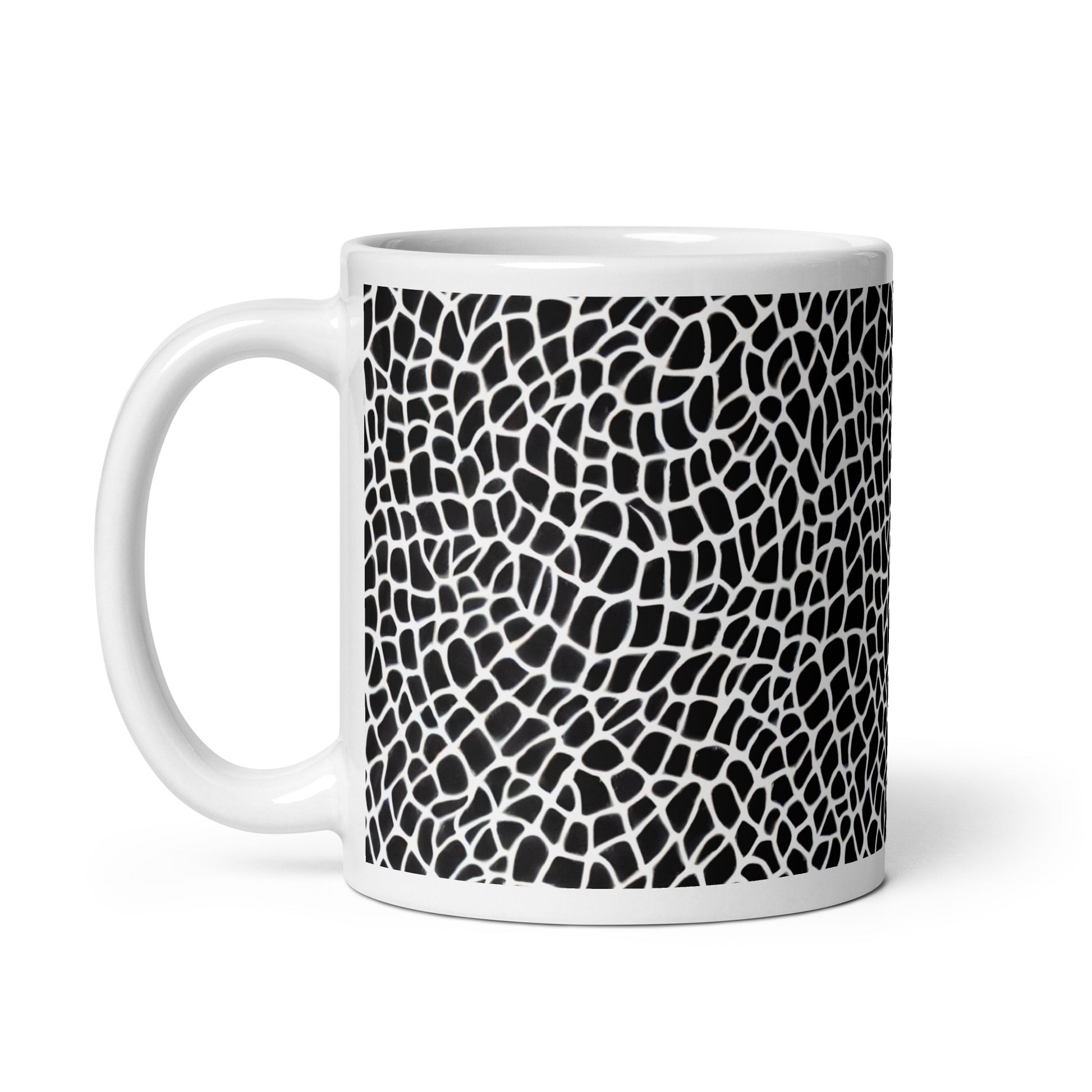 Forma Hide ceramic coffee mug - 11 oz - handle on left