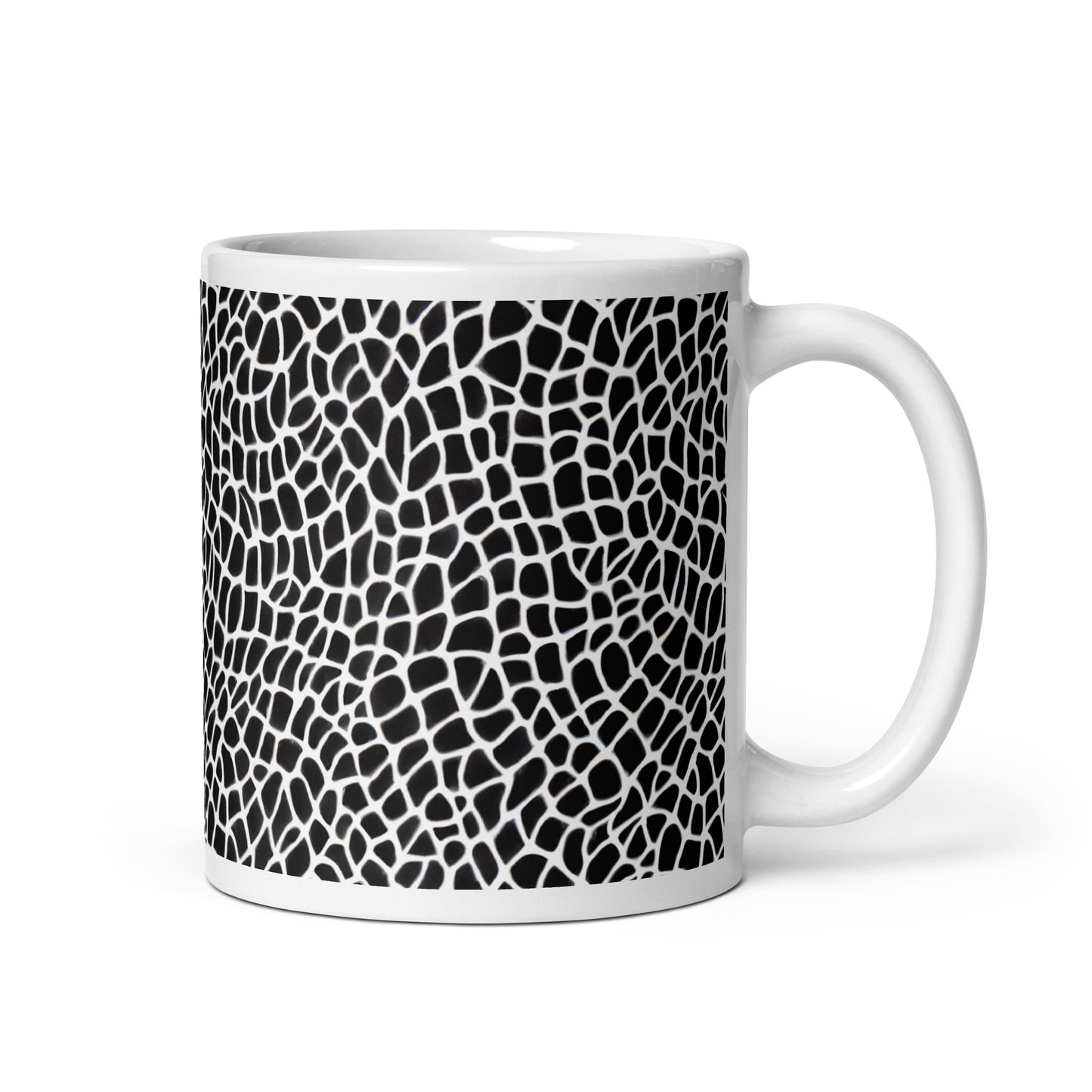 Forma Hide ceramic coffee mug - 11 oz - handle on right