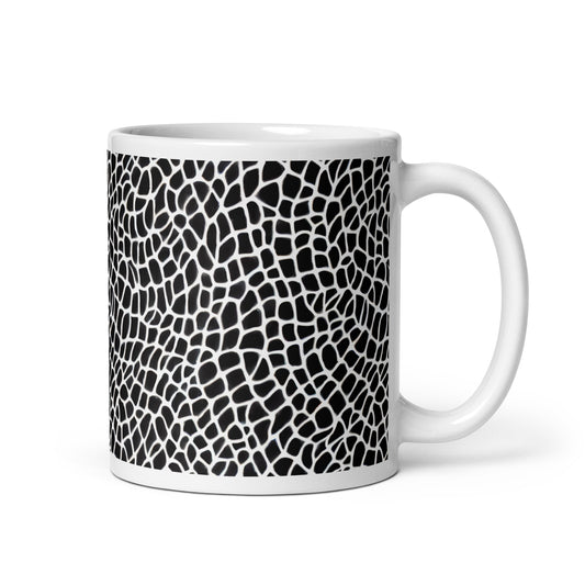 Forma Hide ceramic coffee mug - 11 oz - handle on right