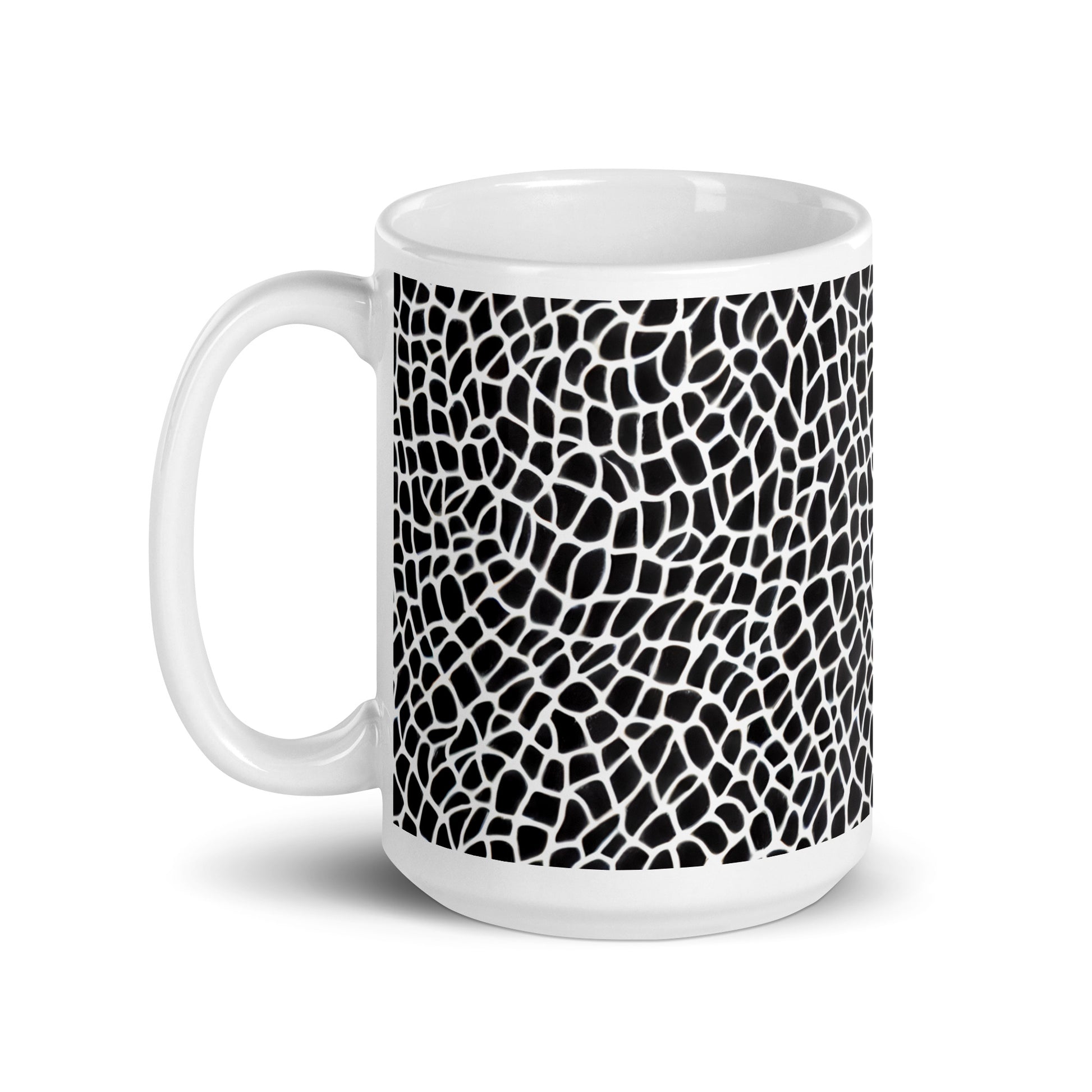 Forma Hide ceramic coffee mug - 15 oz - handle on left