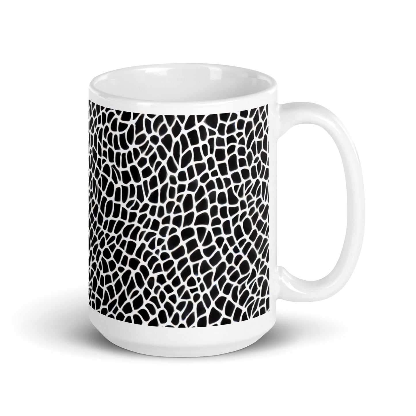 Forma Hide ceramic coffee mug - 15 oz - handle on right