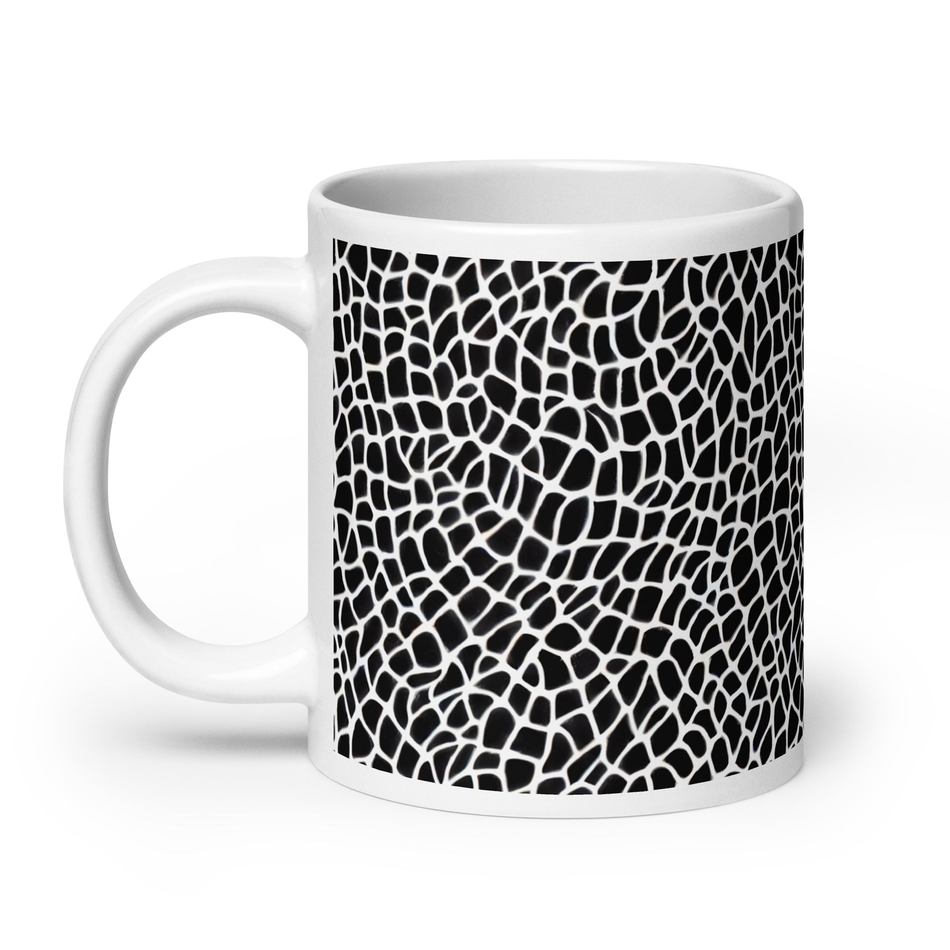 Forma Hide ceramic coffee mug - 20 oz - handle on left