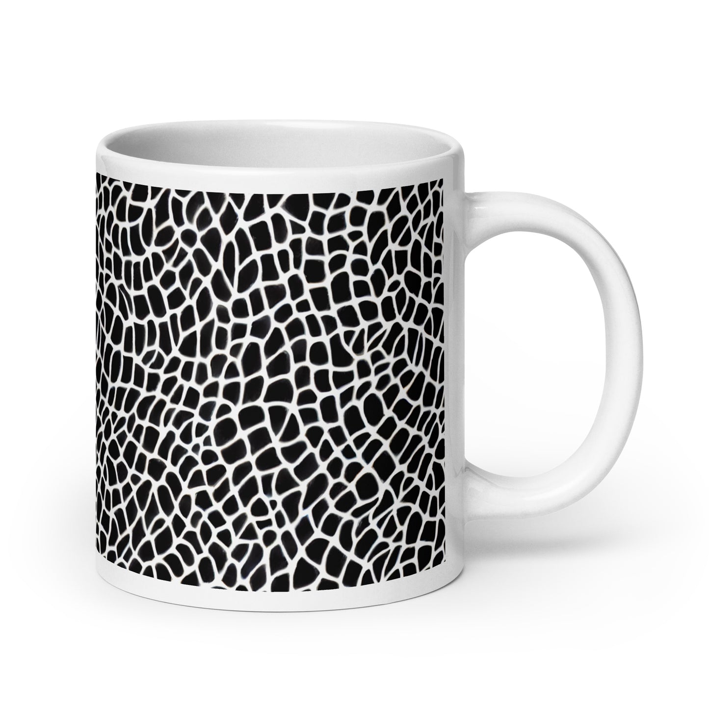 Forma Hide ceramic coffee mug - 20 oz - handle on right