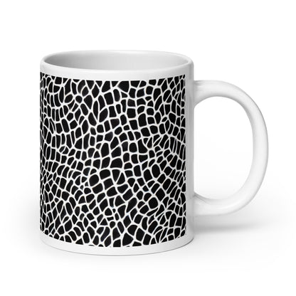 Forma Hide ceramic coffee mug - 20 oz - handle on right