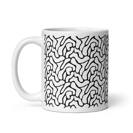 Forma Reef ceramic coffee mug - 11 oz - handle on left