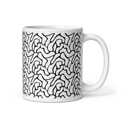 Forma Reef ceramic coffee mug - 11 oz - handle on right