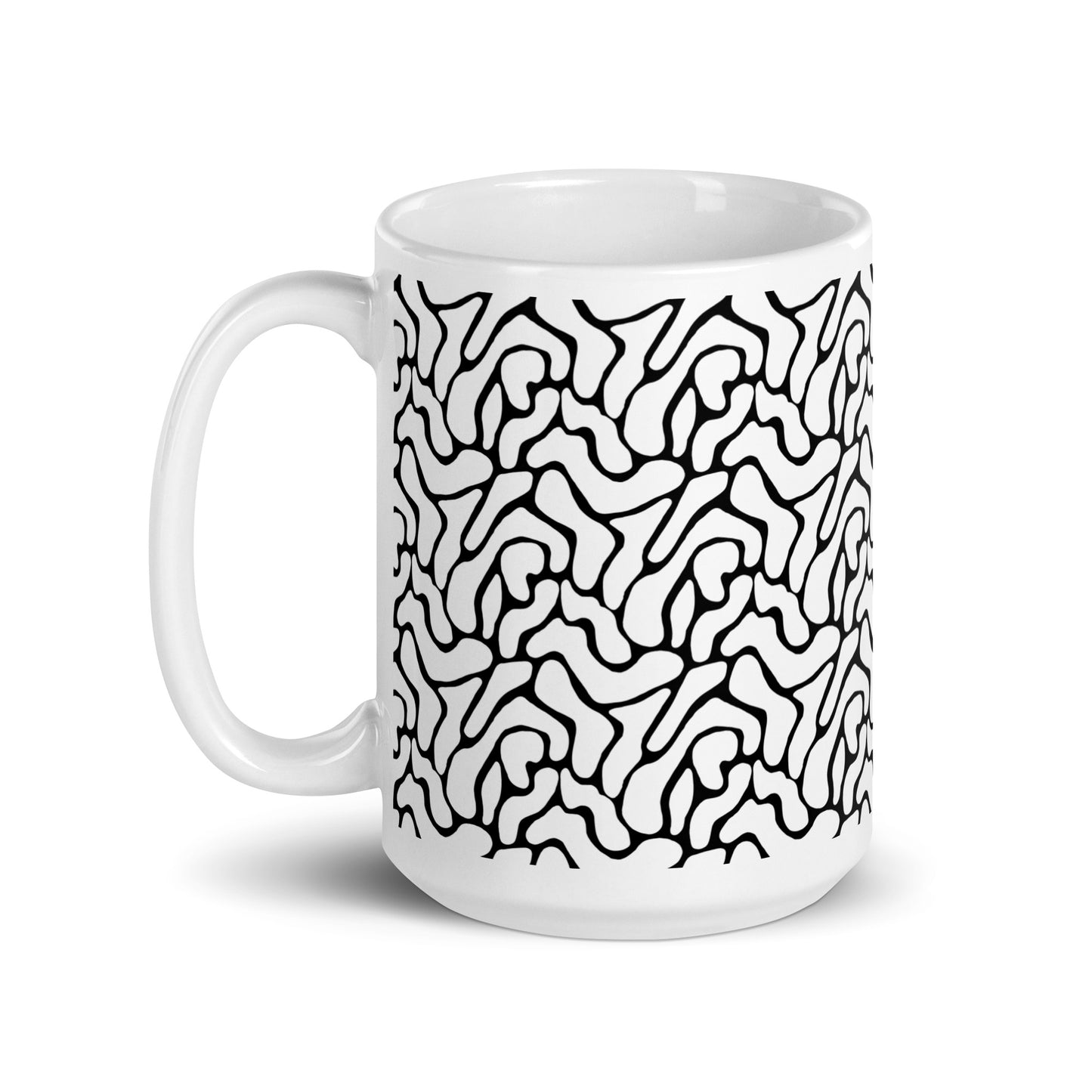 Forma Reef ceramic coffee mug - 15 oz - handle on left