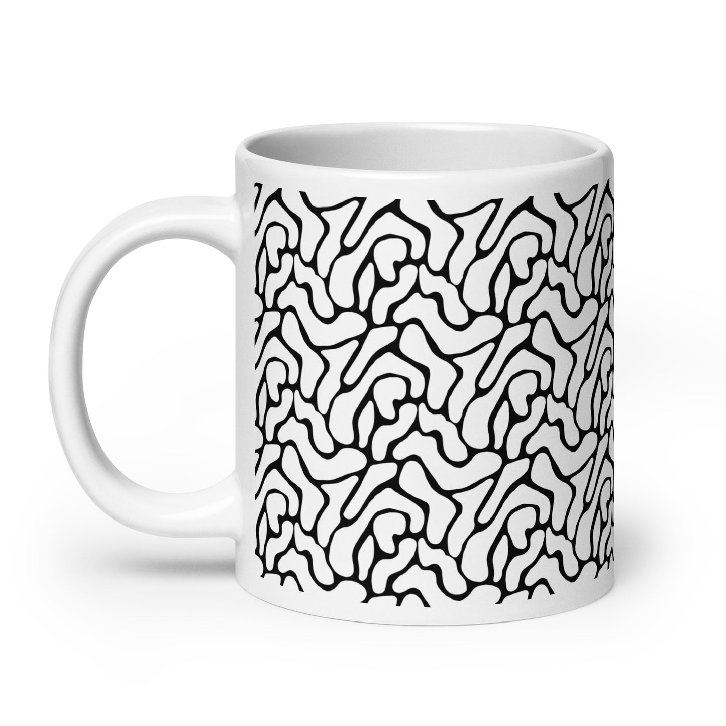 Forma Reef ceramic coffee mug - 20 oz - handle on left