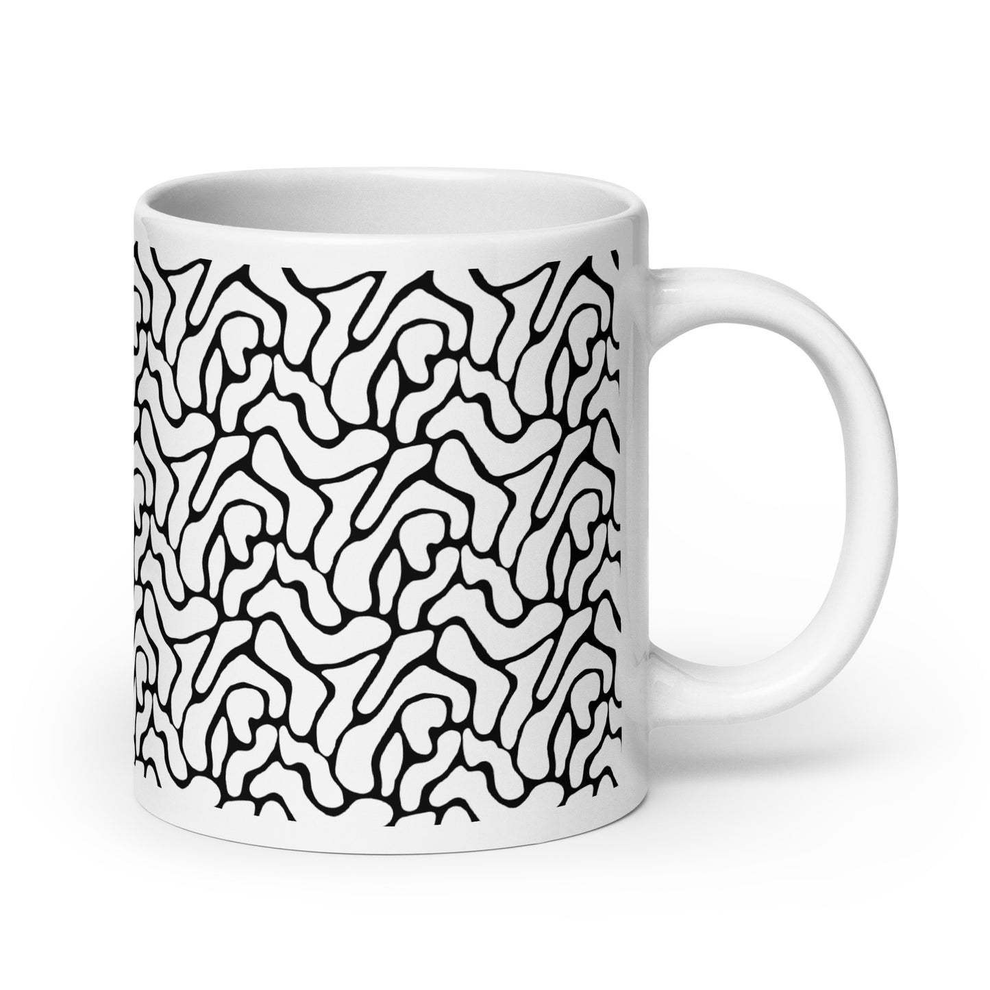 Forma Reef ceramic coffee mug - 20 oz - handle on right