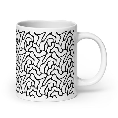 Forma Reef ceramic coffee mug - 20 oz - handle on right