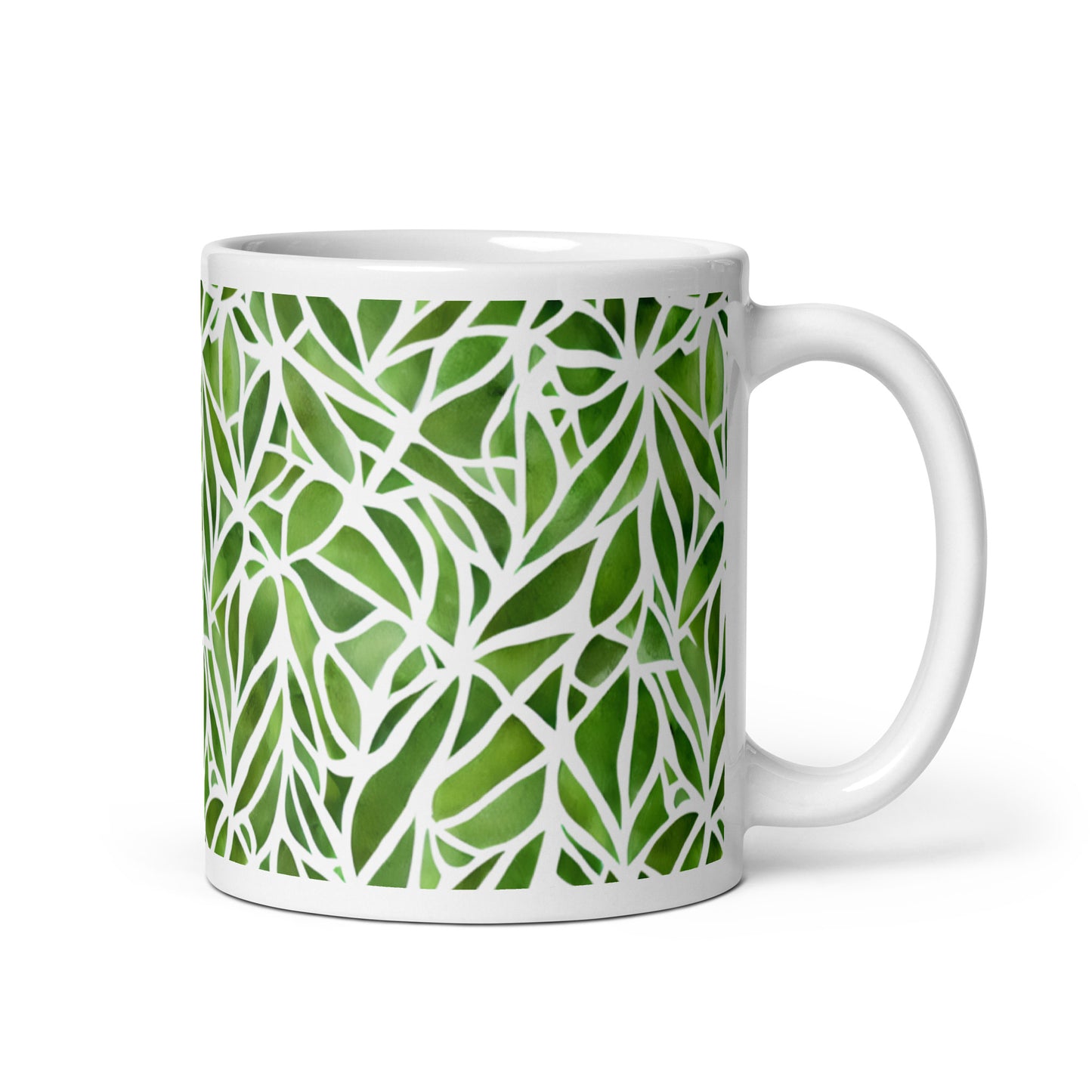 Grotto — Canopy ceramic coffee mug - 11oz - handle on right