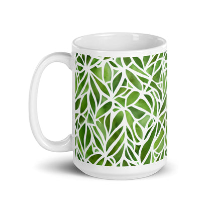Grotto — Canopy ceramic coffee mug - 15oz - handle on left