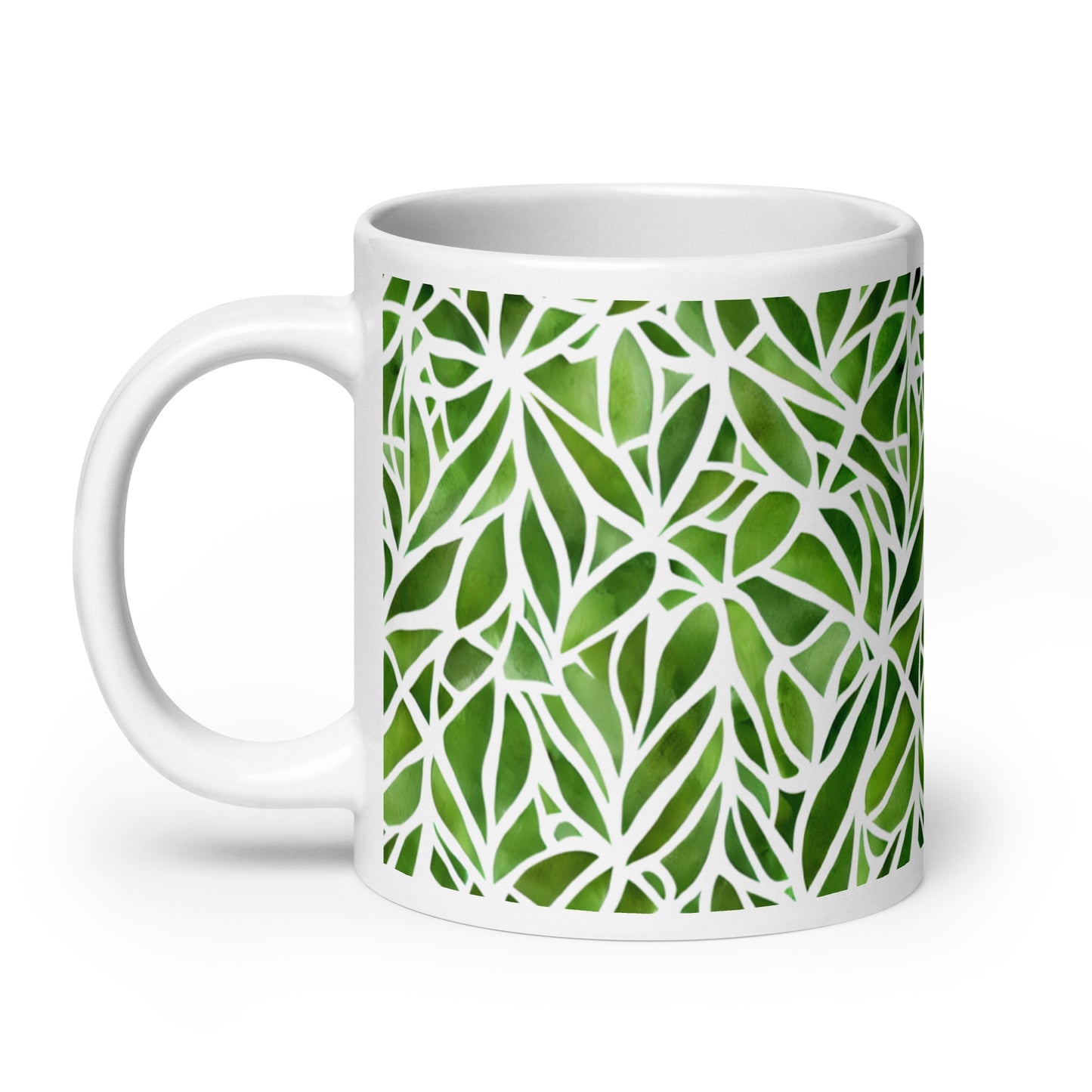 Grotto — Canopy ceramic coffee mug - 20oz - handle on left