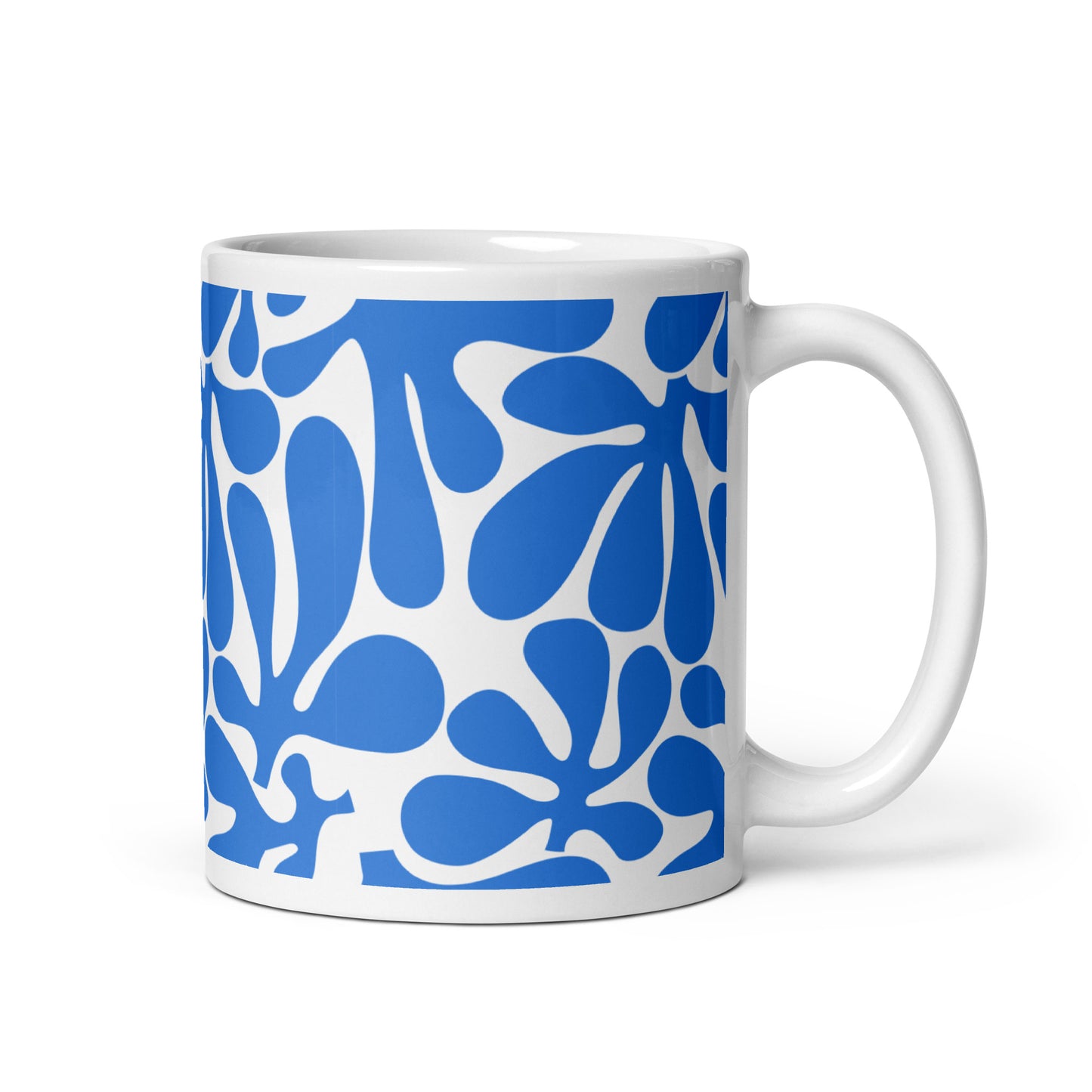 Grotto — Cut ceramic coffee mug - 11oz - handle on right