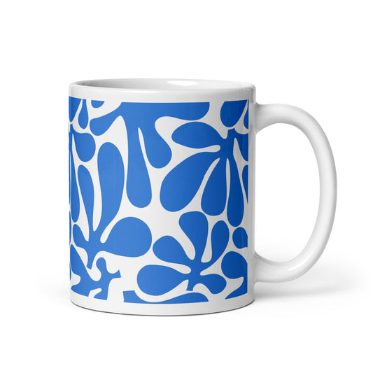 Grotto — Cut ceramic coffee mug - 11oz - handle on right