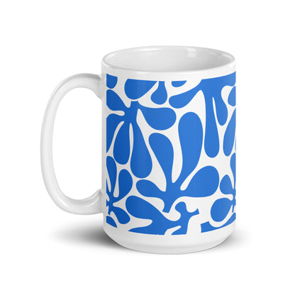 Grotto — Cut ceramic coffee mug - 15oz - handle on left