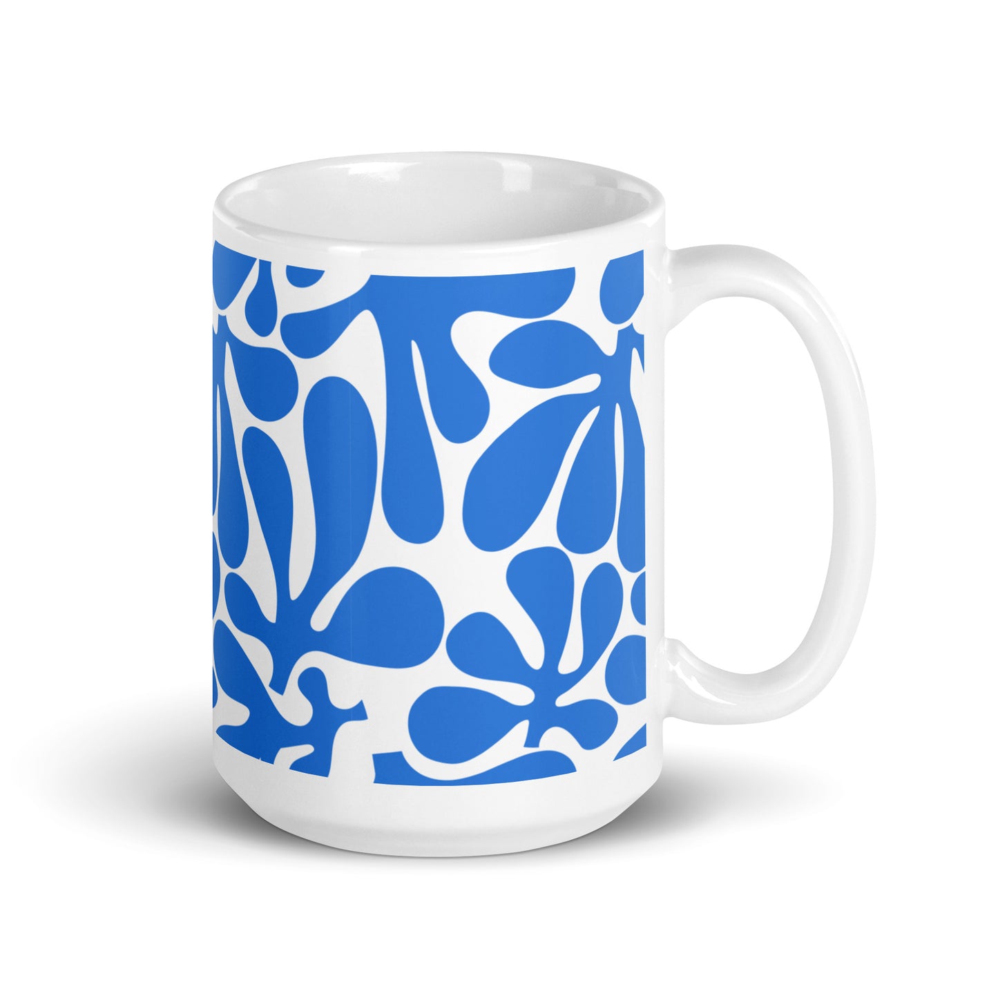 Grotto — Cut ceramic coffee mug - 15oz - handle on right