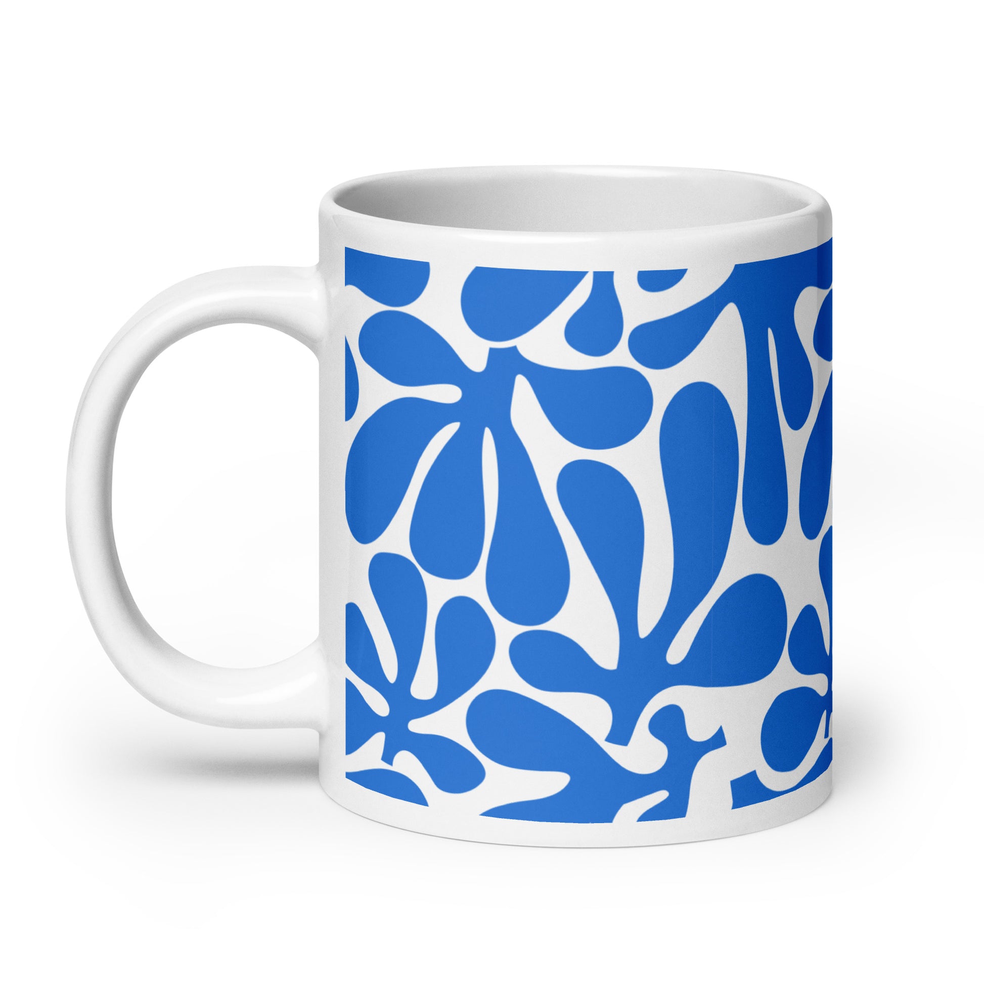 Grotto — Cut ceramic coffee mug - 20oz - handle on left