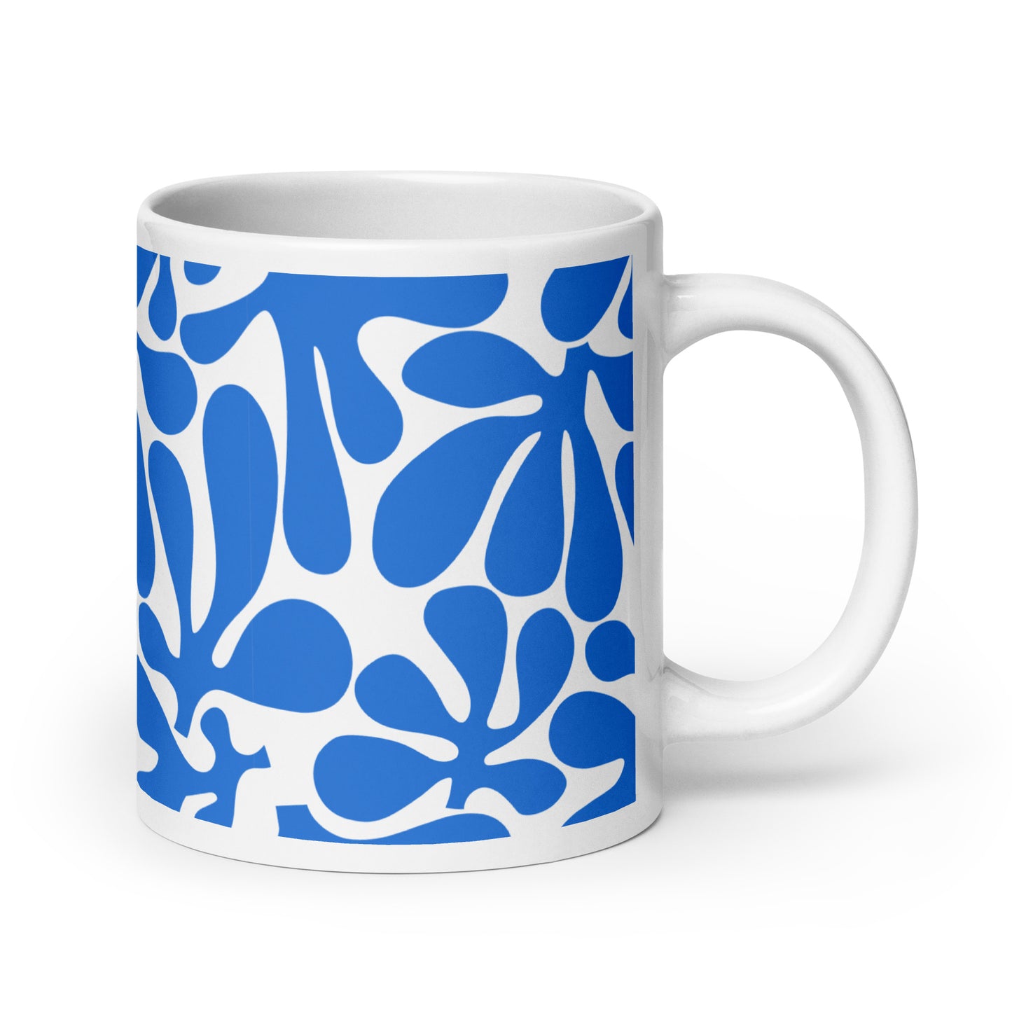 Grotto — Cut ceramic coffee mug - 20oz - handle on right