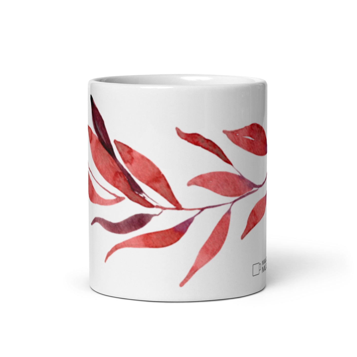 Harvest — Crimson ceramic coffee mug - 11 oz - front view