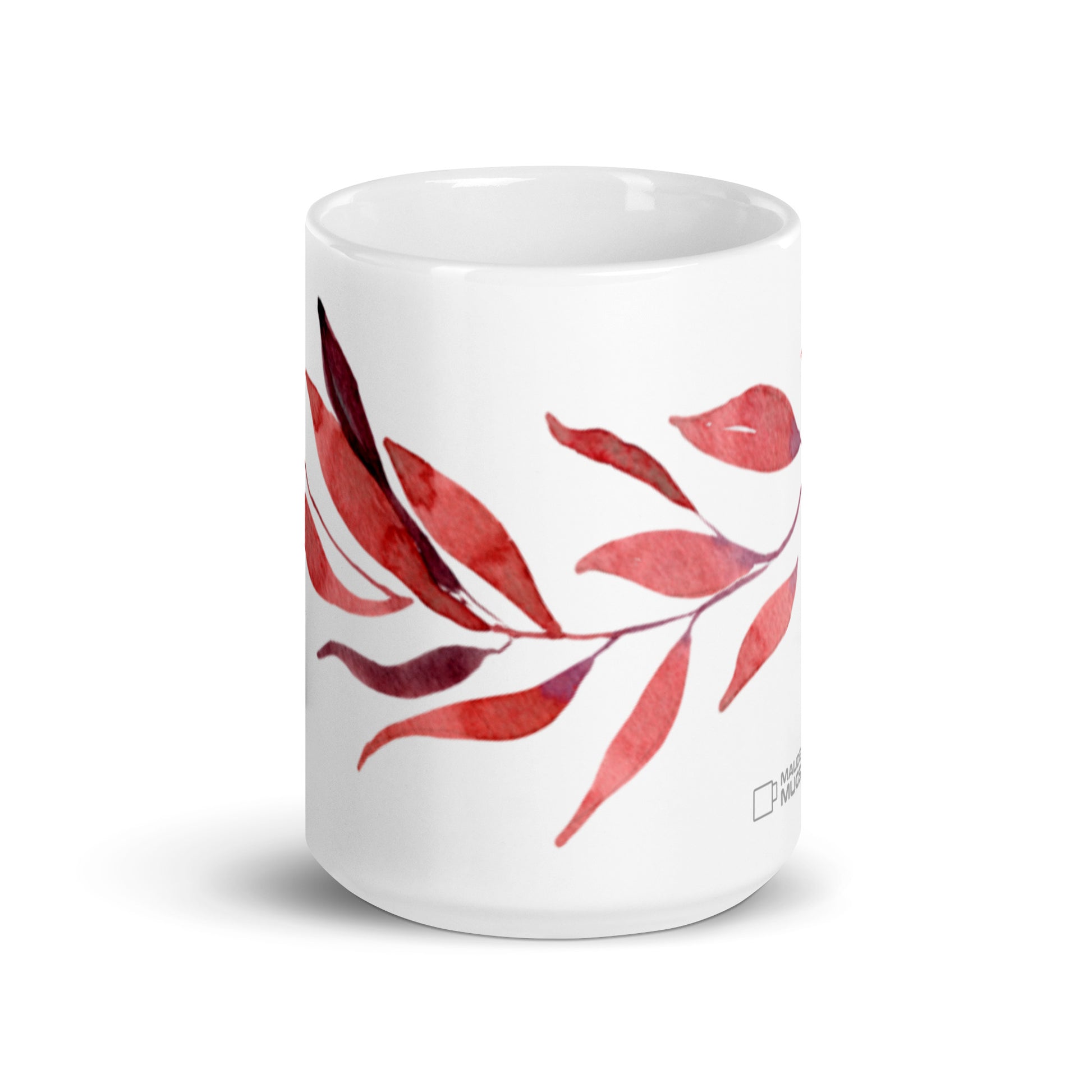 Harvest — Crimson ceramic coffee mug - 15 oz - front view