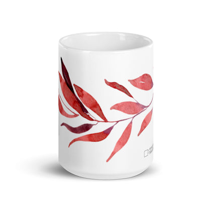 Harvest — Crimson ceramic coffee mug - 15 oz - front view