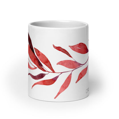 Harvest — Crimson ceramic coffee mug - 20 oz - front view
