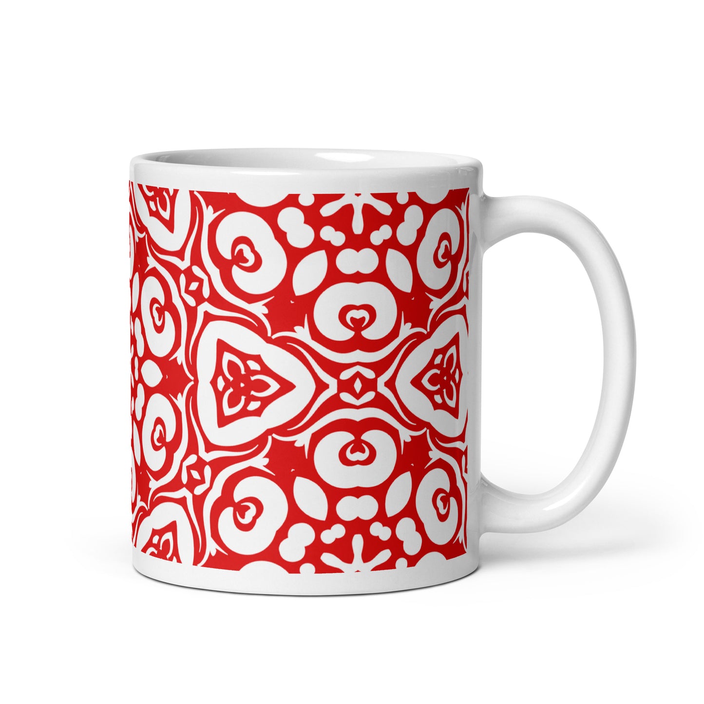 InkFlow Chalice ceramic coffee mug - 15 oz - handle on right