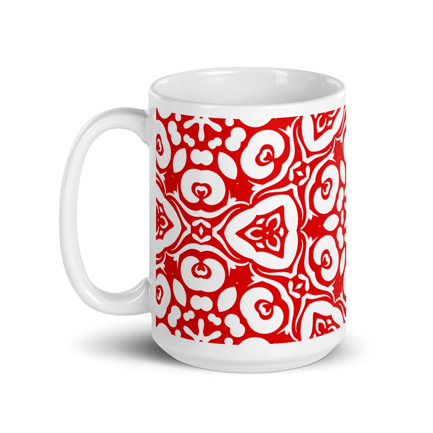 InkFlow Chalice ceramic coffee mug - 20 oz - handle on left
