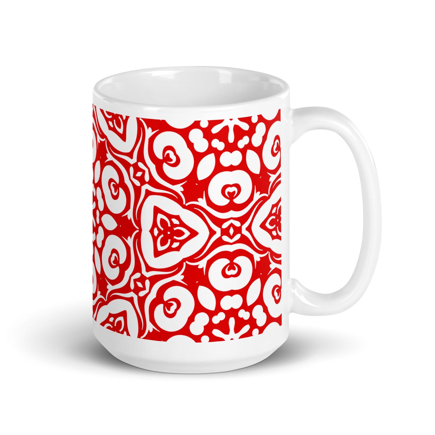 InkFlow Chalice ceramic coffee mug - 20 oz - handle on right