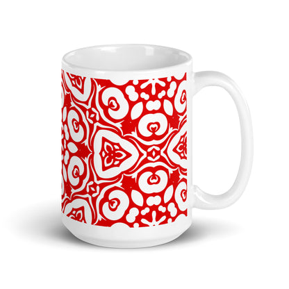 InkFlow Chalice ceramic coffee mug - 20 oz - handle on right