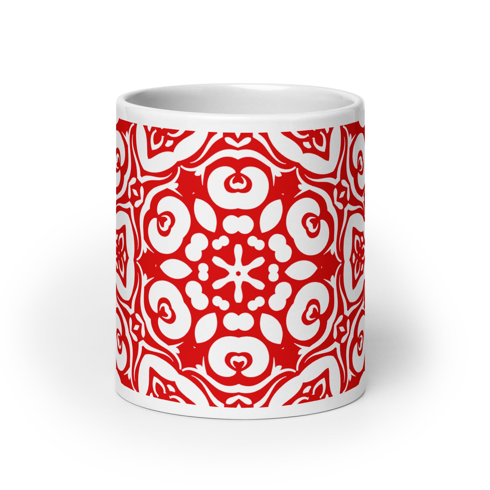InkFlow Chalice ceramic coffee mug - 11 oz - front view