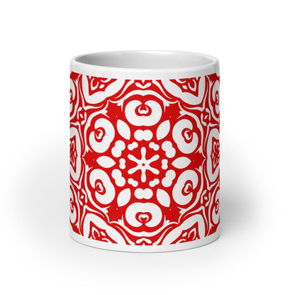 InkFlow Chalice ceramic coffee mug - 11 oz - front view