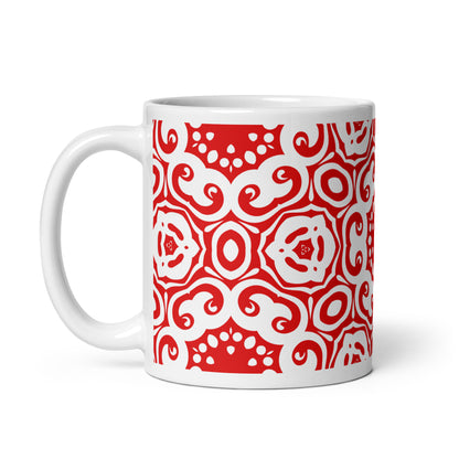 InkFlow Corona ceramic coffee mug - 15 oz - handle on left