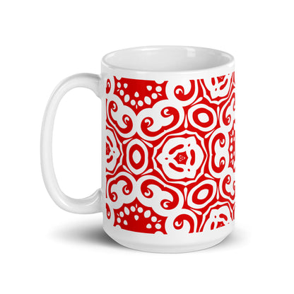 InkFlow Corona ceramic coffee mug - 20 oz - handle on left