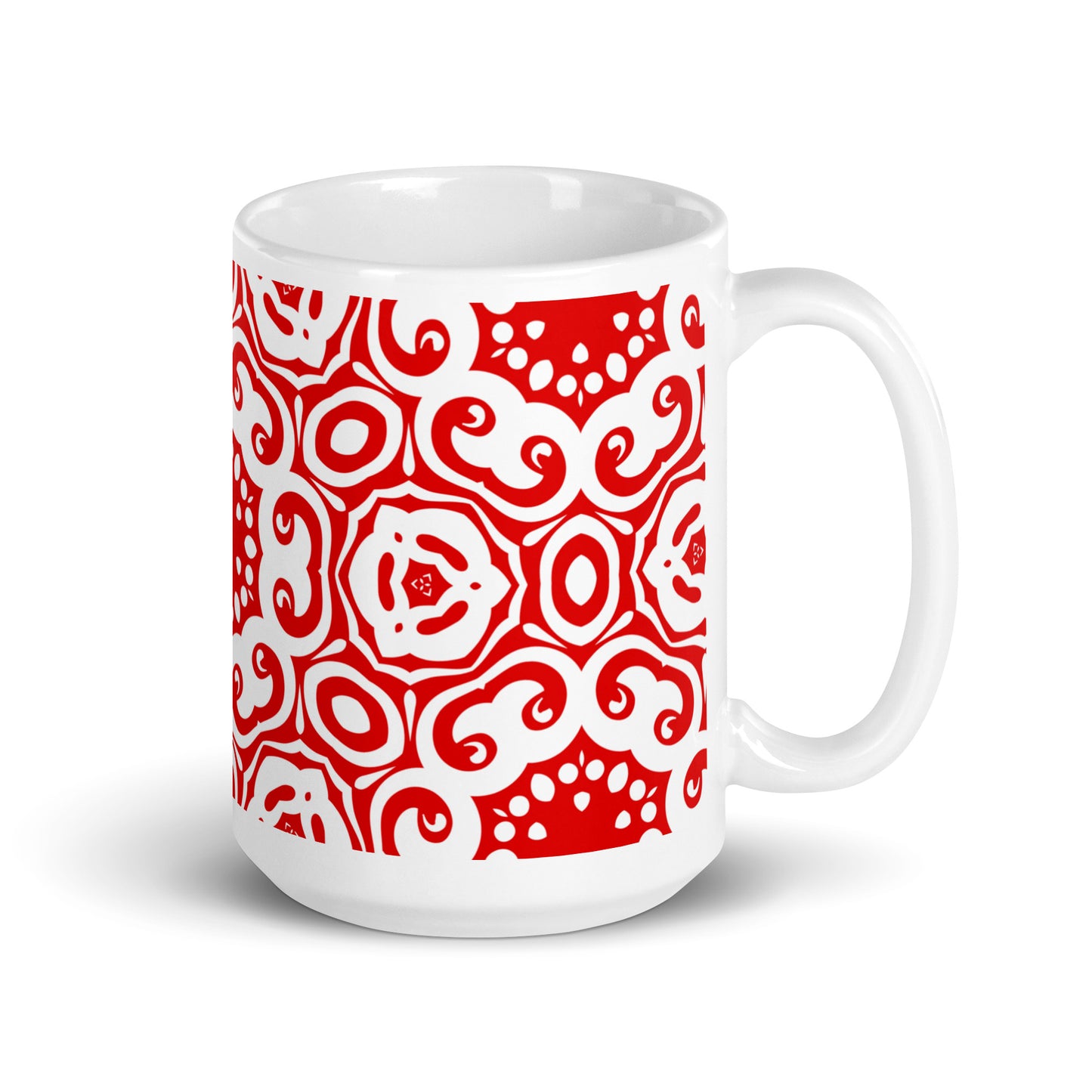 InkFlow Corona ceramic coffee mug - 20 oz - handle on right