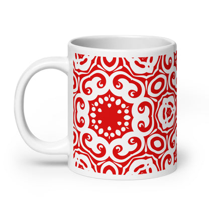 InkFlow Corona ceramic coffee mug - 11 oz - handle on left