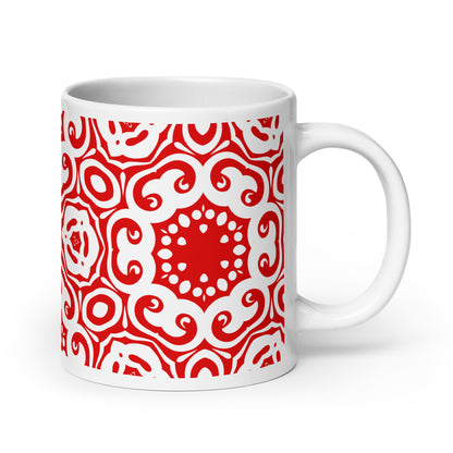 InkFlow Corona ceramic coffee mug - 11 oz - handle on right